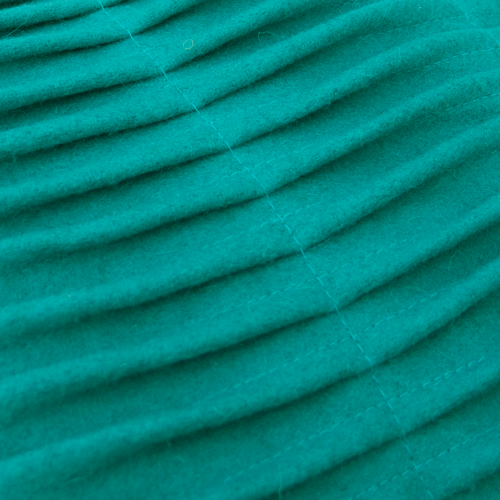 Kussen small wave tealblue wolvilt