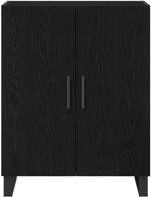 vidaXL - Dressoir - Zwart - Bewerkt Hout - Modern Design