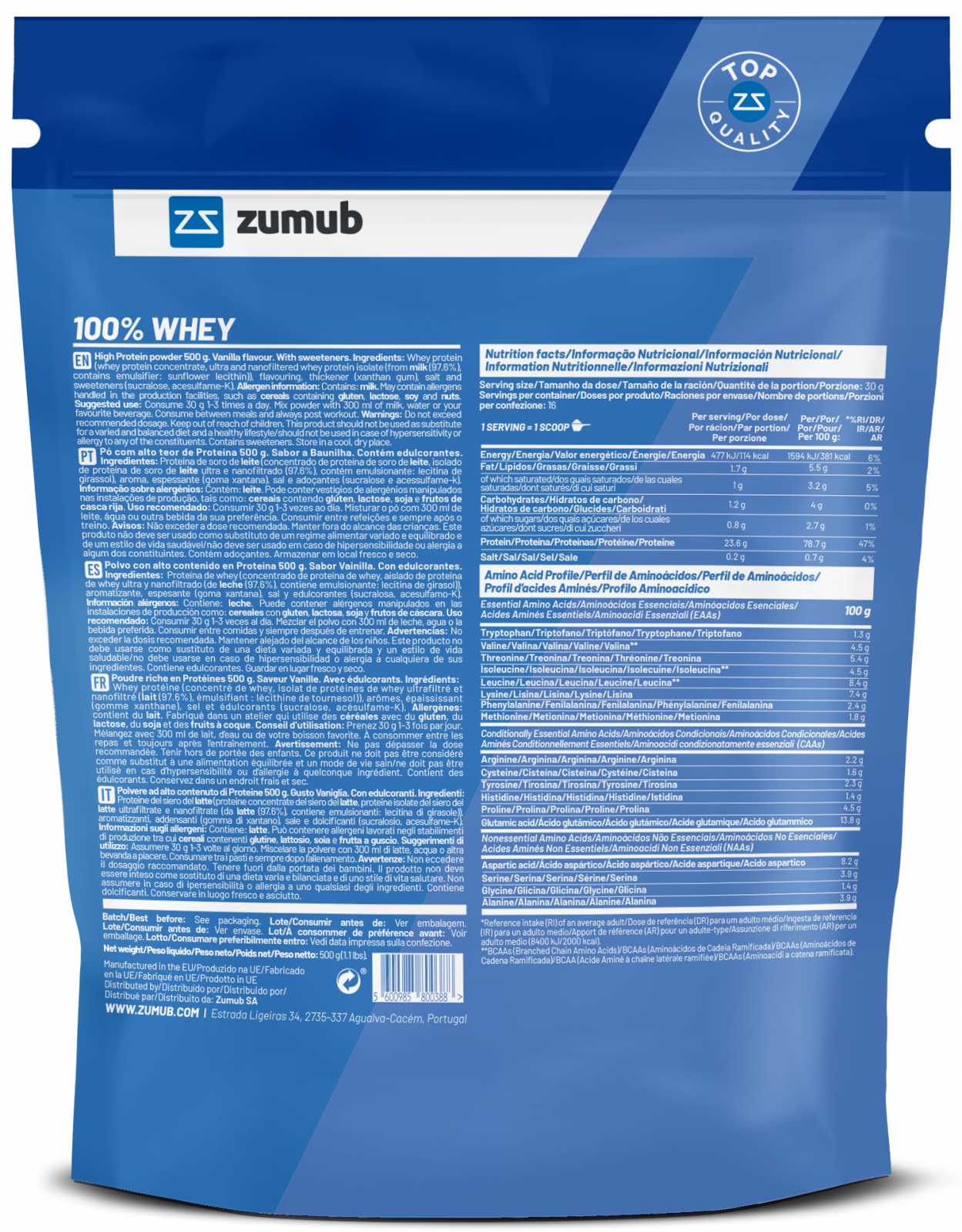 Zumub 100% Whey 500g