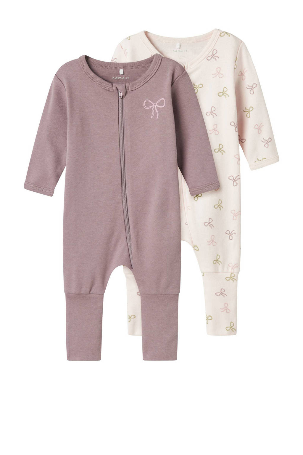 NAME IT pyjama NBFNIGHTSUIT - set van 2roze/ecru