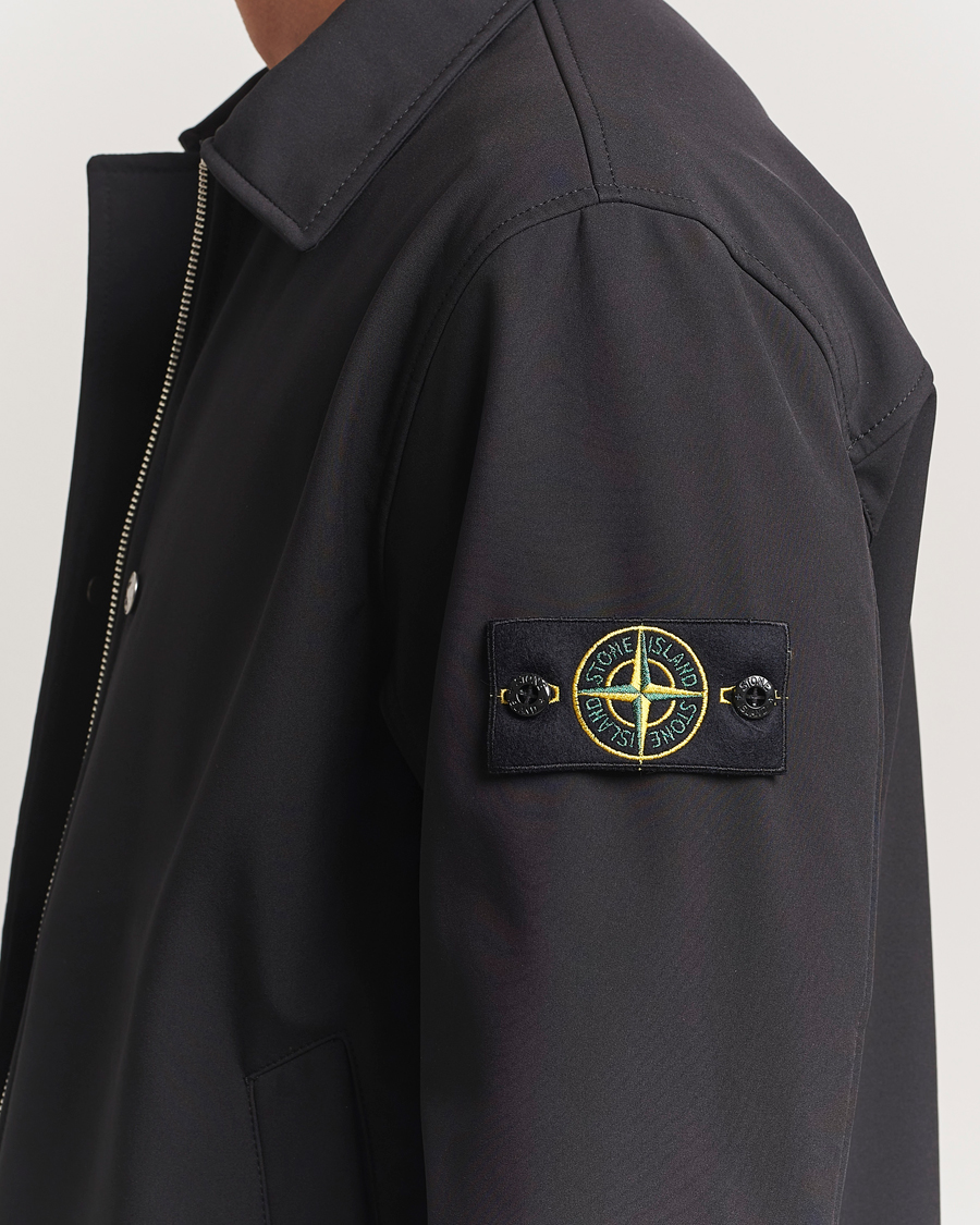 Stone Island Soft Shell Shirt Jacket Black