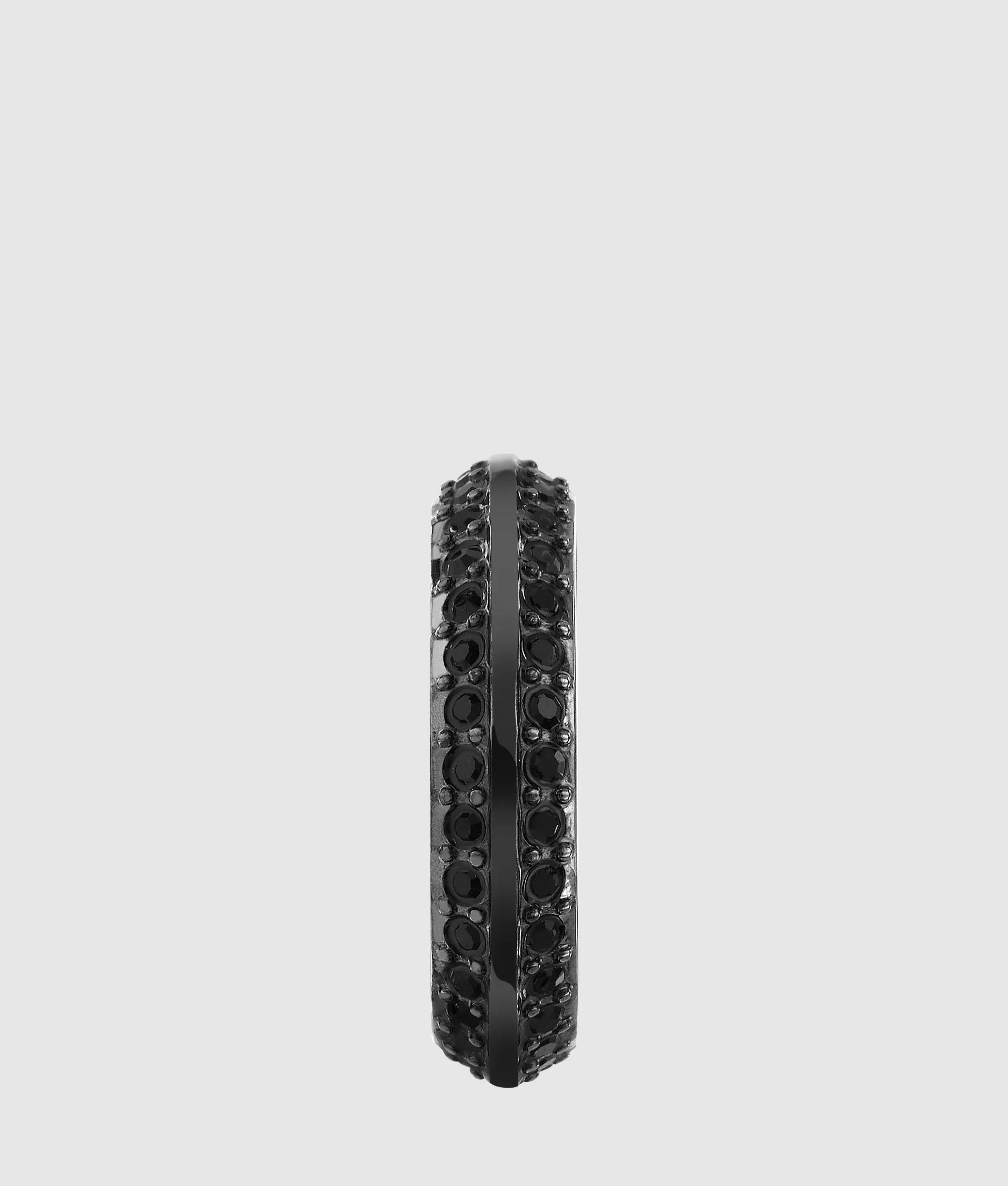 Gunmetal kristallen ring