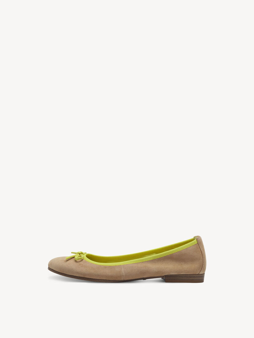 Leren Ballerina - beige