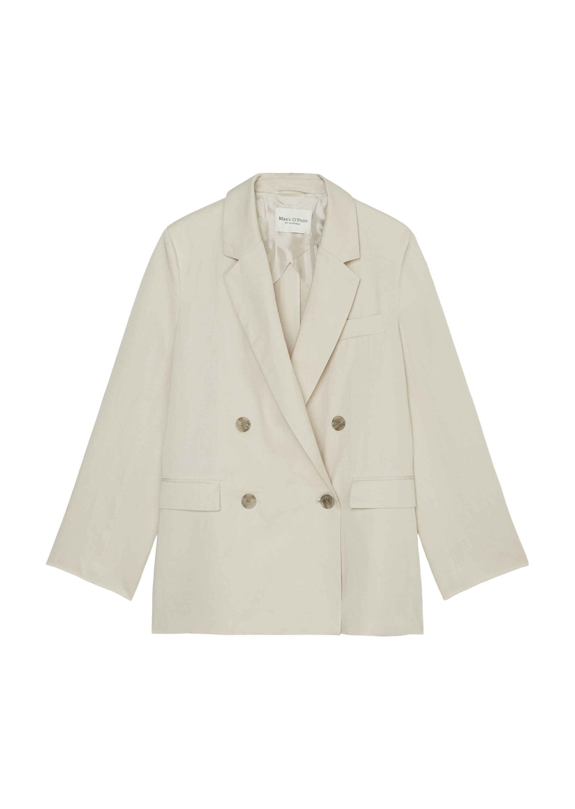 Doppelreiher-Blazer relaxedaus TENCEL™ Lyocell-Leinen-Mix