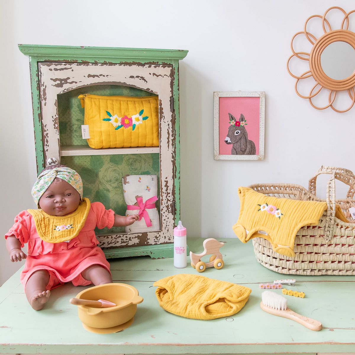 Set à langer poupée - Printemps chéri Frisette