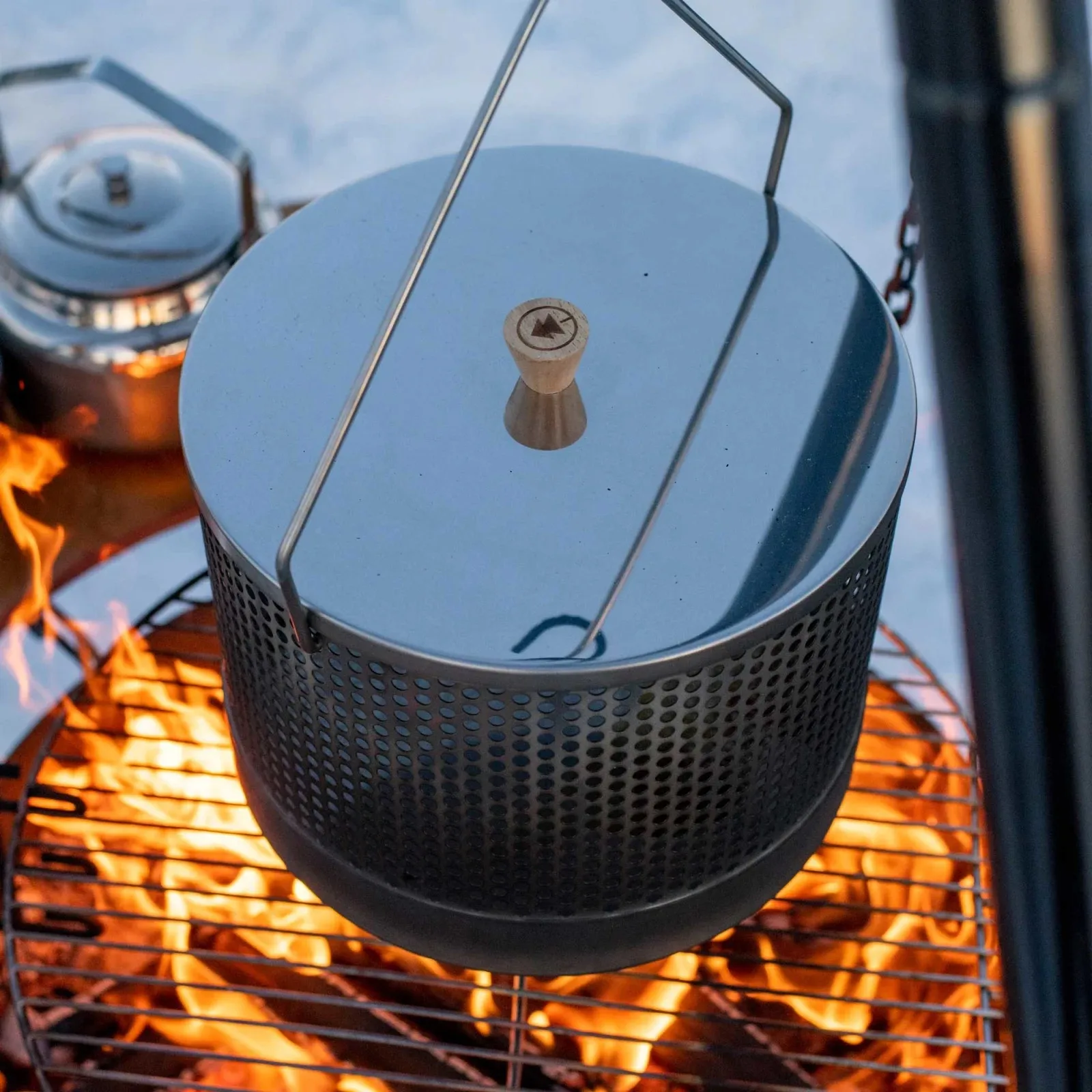 Espegard Popcorngryte i rustfritt stål Stainless Steel