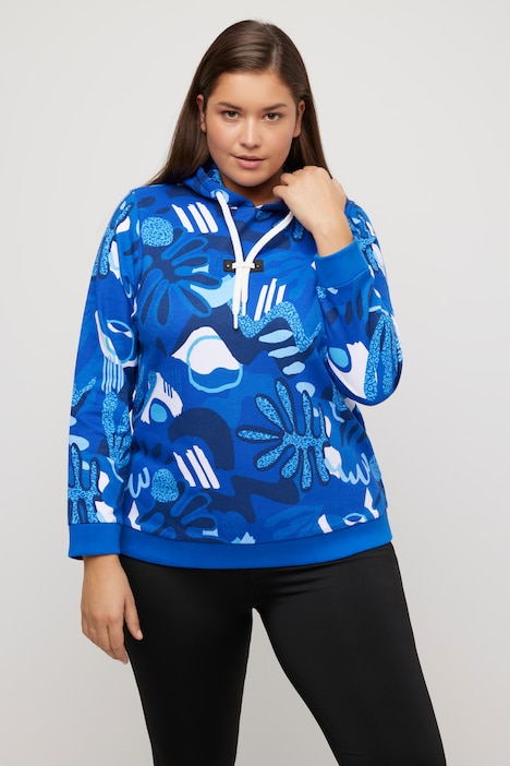 Hoodie, extraweich, bedruckt, Langarm, Kapuzenshirt