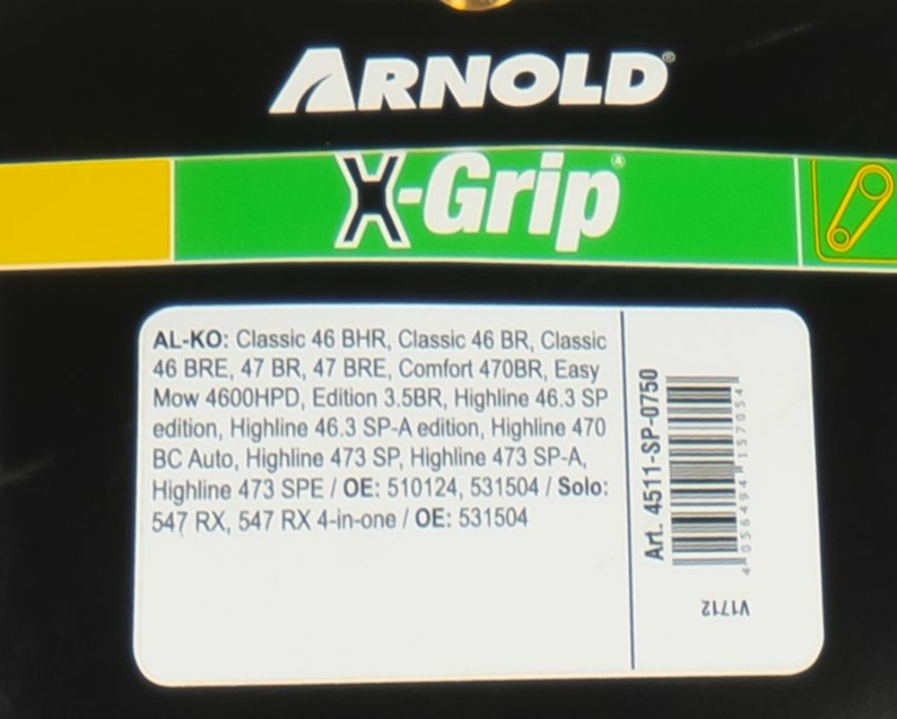 Courroie trapézoïdale x-grip v de type spz 750