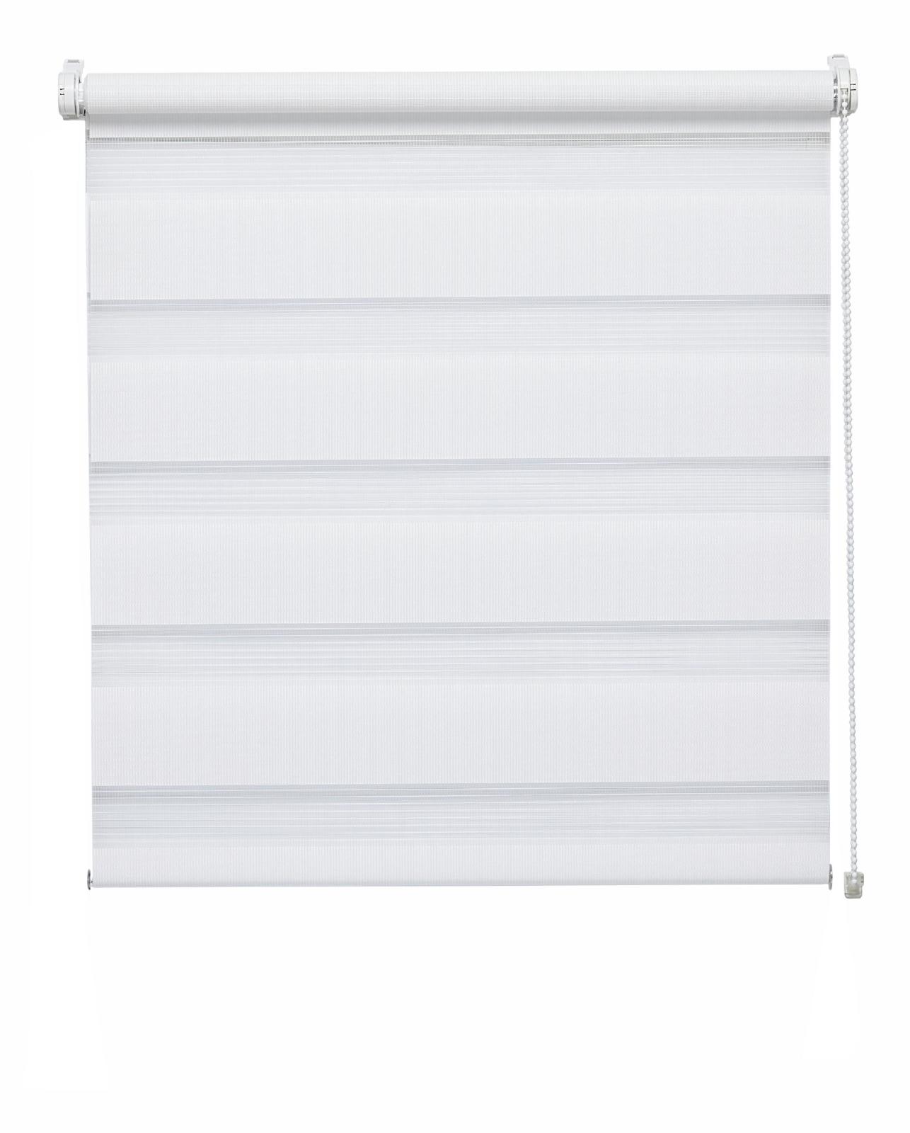 Doppelrollo - weiß - 45x150 cm