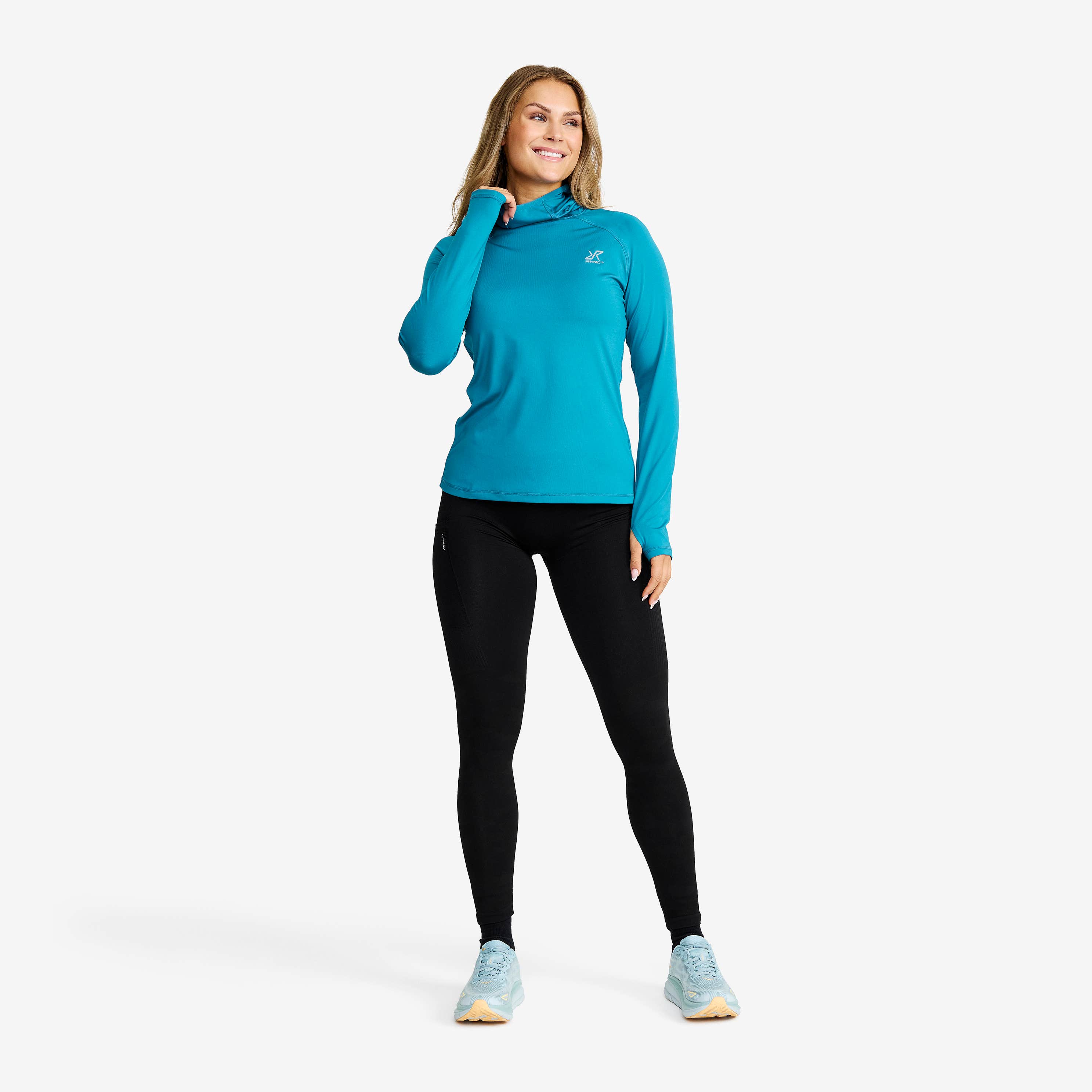 Arches Light Hoodie Dame Saxony Blue