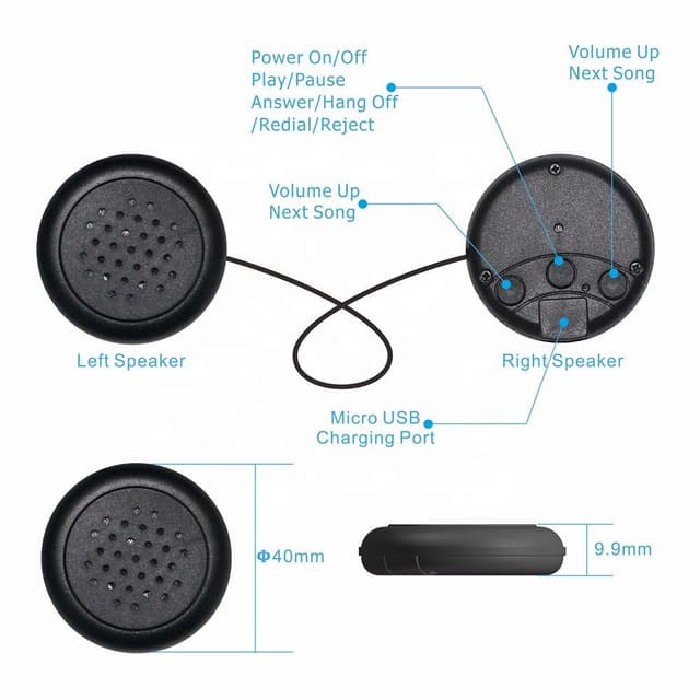 Sovehovedtelefoner / sovemaske med Bluetooth høretelefoner Orange