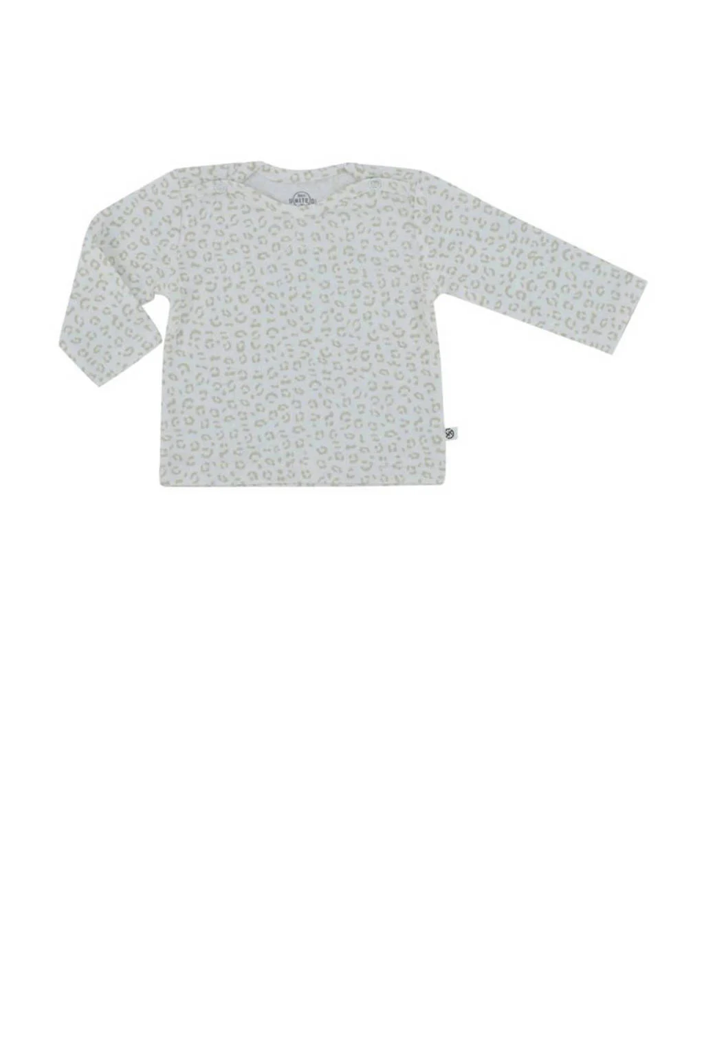 Born by Kiddo United baby longsleeve met katoen wit/camel