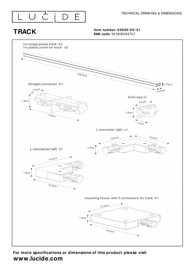 Lucide TRACK Railverlichting - Wit
