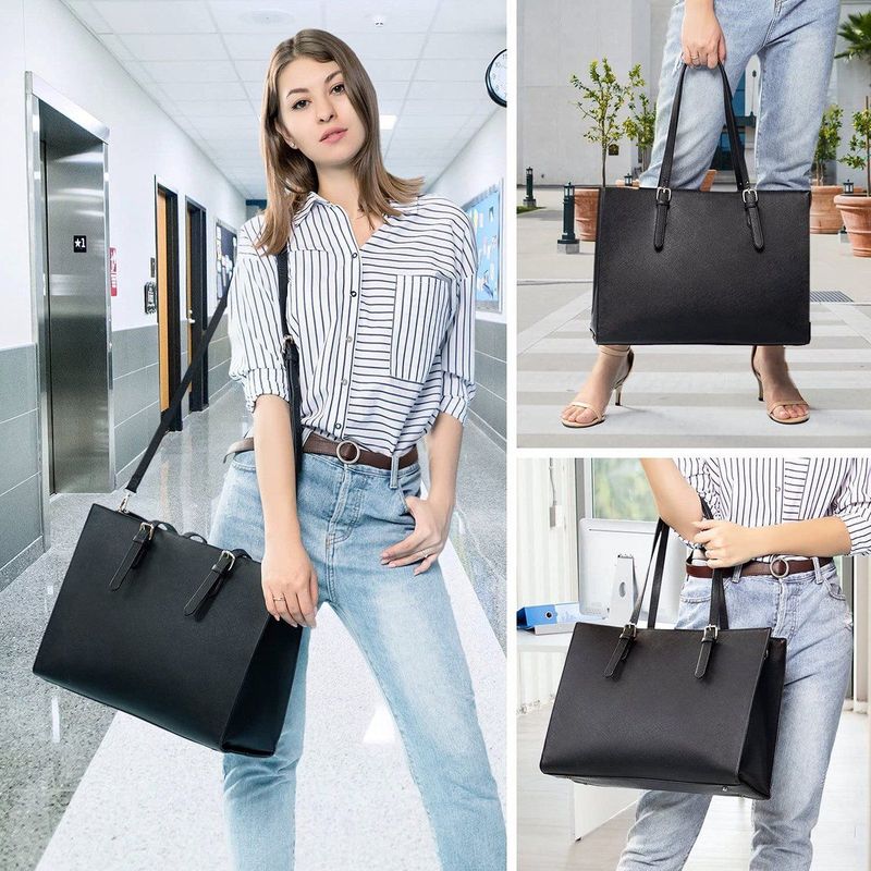 Lubellie - Dorina - Handtas - Schoudertas - Laptoptas - Zwart - Met USB Poort
