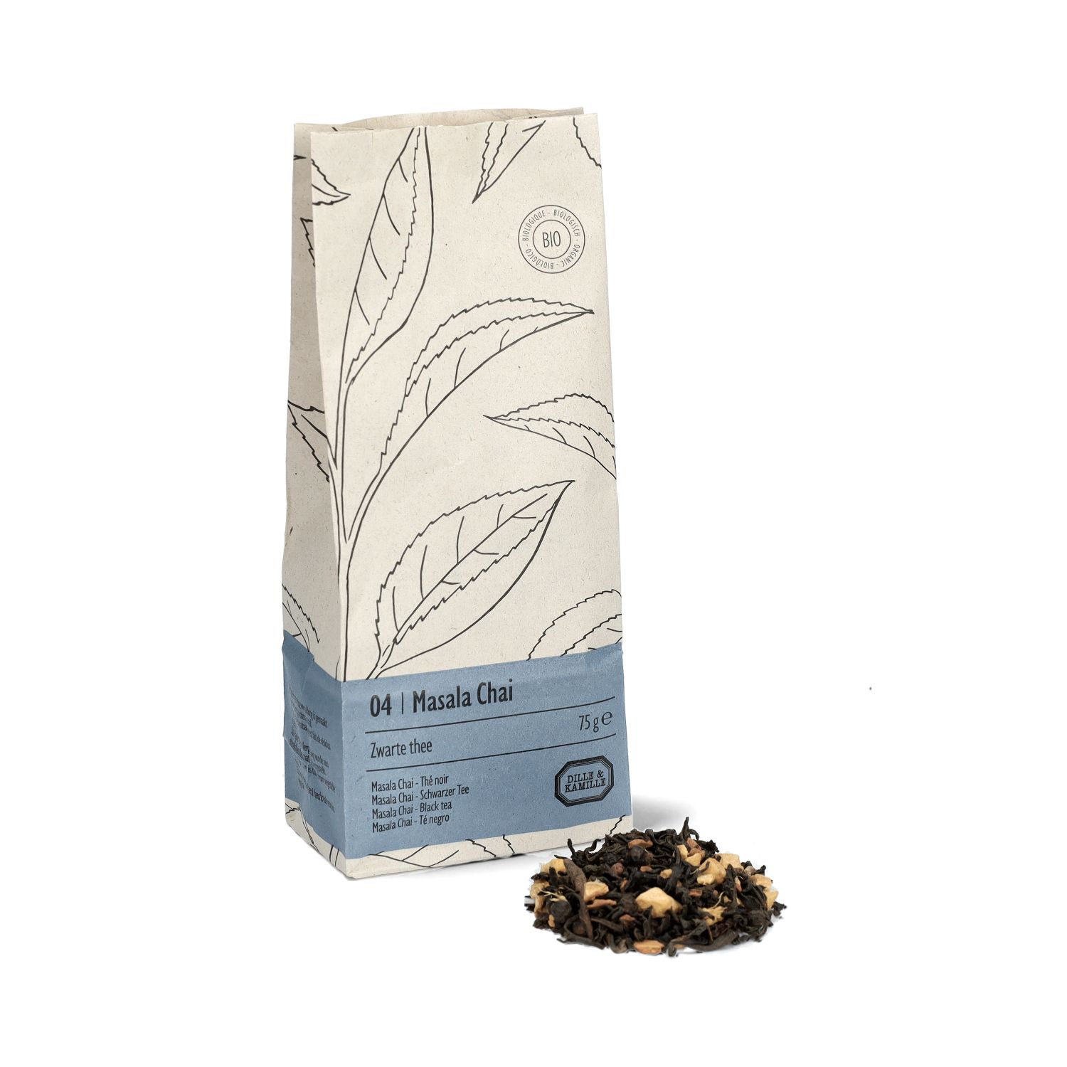 Masala Chai, biologisch, zwarte thee, zakje 75 gram