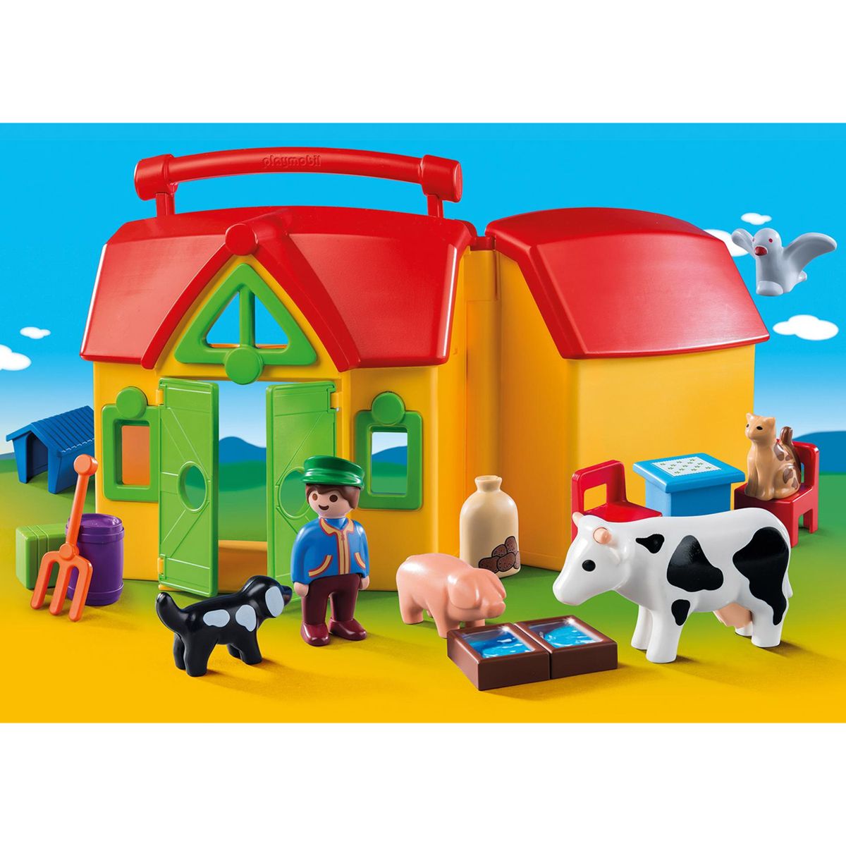 Ferme transportable avec animaux Playmobil 1.2.3. 6962