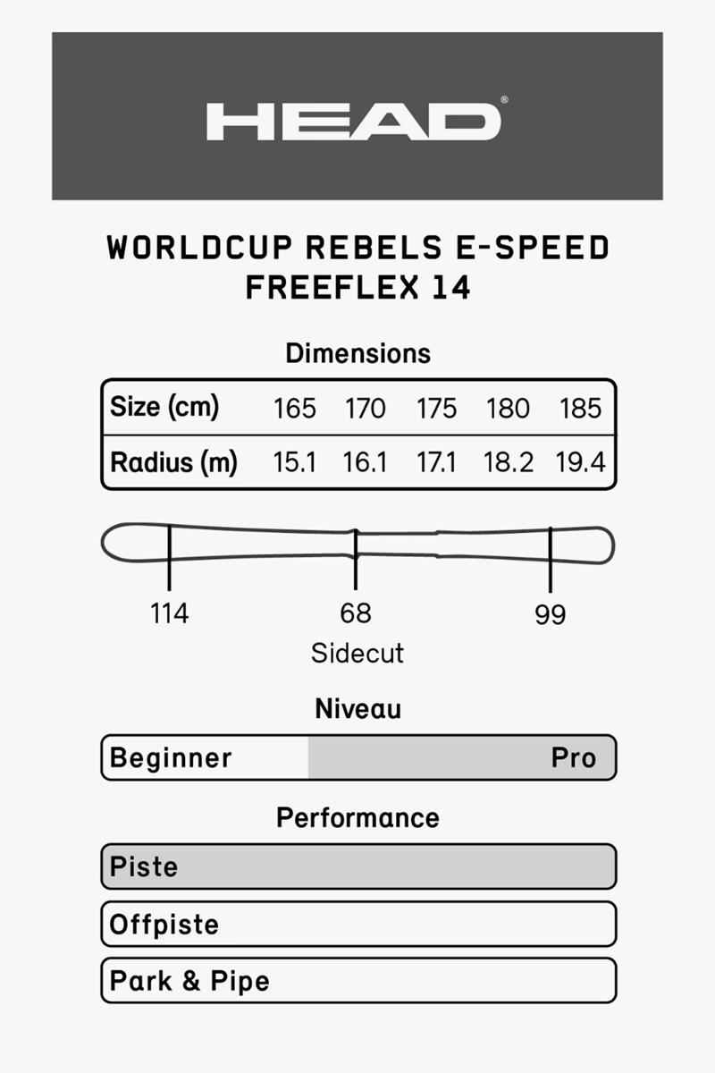 HEAD Worldcup Rebels e-Speed Ski Set 2324