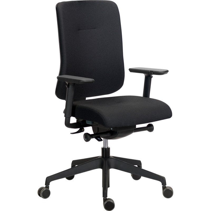 Chaise de bureau ergonomique Sitizen - Mécanisme synchrone - Tissu  - avec ou sans accoudoirs - Pieds noirs