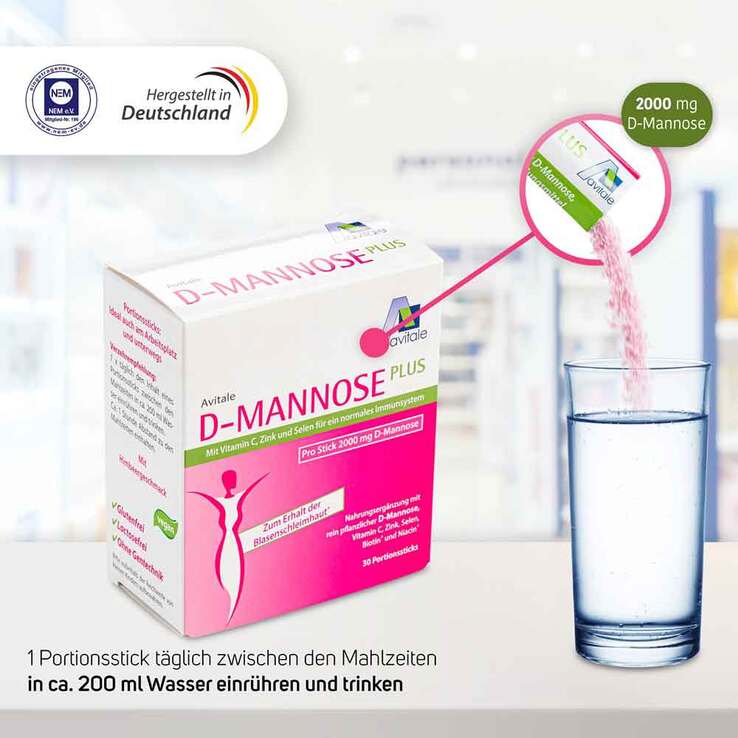 D-Mannose Plus 2000 mg Sticks, 30X2.47 g