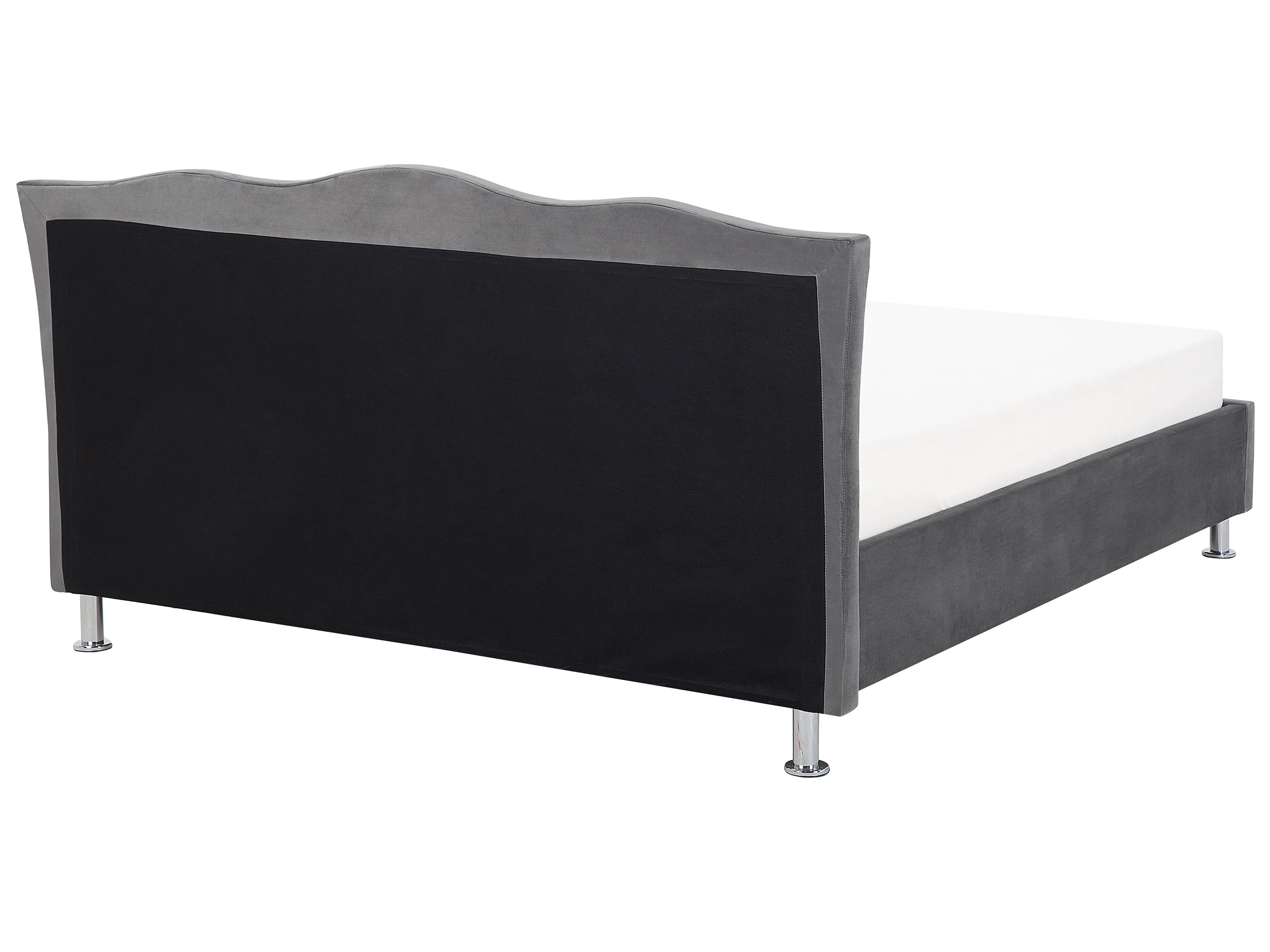 Bed met opbergruimte Fluweel METZ 160 x 200 cm Donkergrijs
