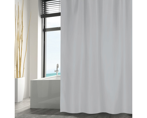 MSV Textil douchegordijn 180 x 200 cm lichtgrijs
