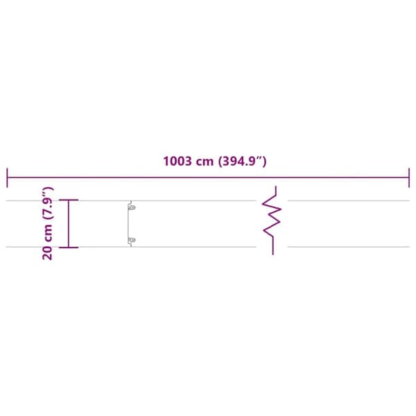 vidaXL Plenkanter 10 stk antrasitt 20x103 cm kaldvalset stål