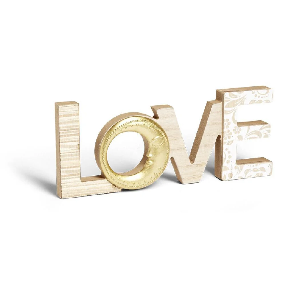 Mot LOVE en bois à poser