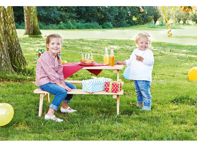 Pinolino Kindersitzgarnitur Nicki für 4 Natur Aus massivem Fichtenholz, unbehandelt