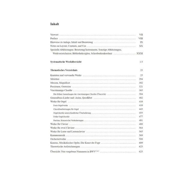 Breitkopf & Härtel Bach-Werke-Verzeichnis