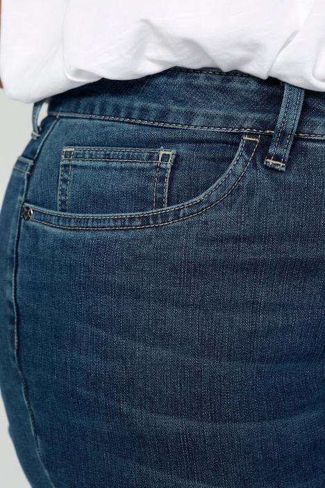 3/4-Jeans, Schlag mit Zierketten, 5-Pocket