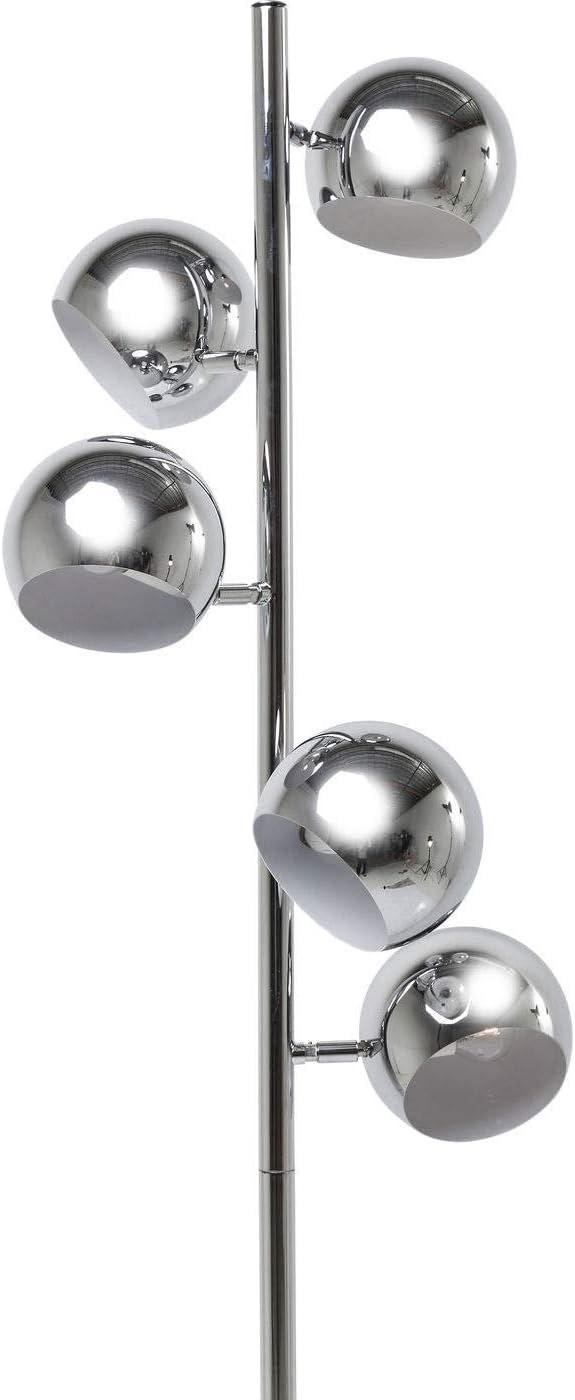 Kare Design Standleuchte Calotta, Chrom, Stehleuchte, Leselampe, Stahlgestell, Leuchtmittel nicht inklusive, 151x40x26 cm (H/B/T)