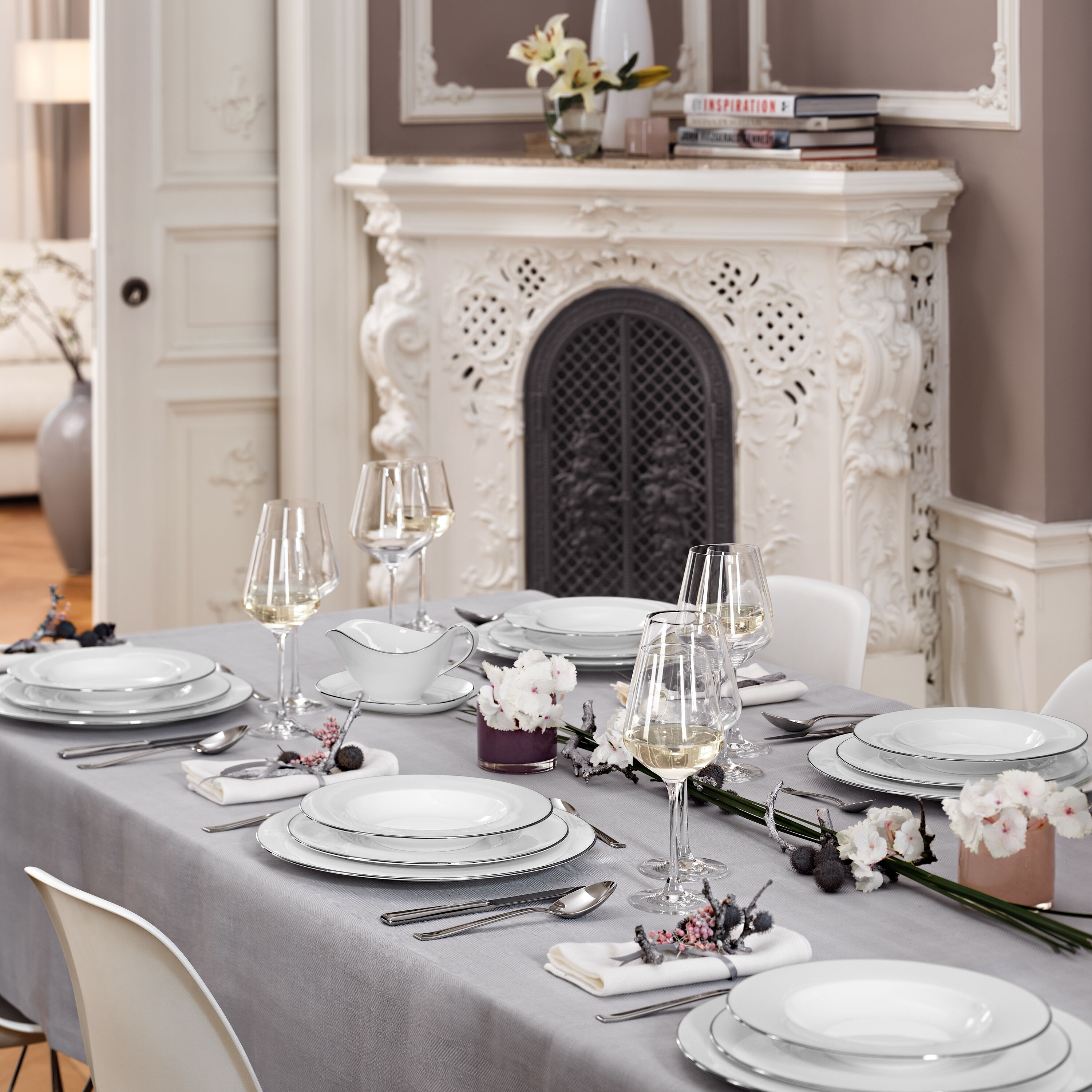 Anmut Starter set White, Premium Bone Porcelain