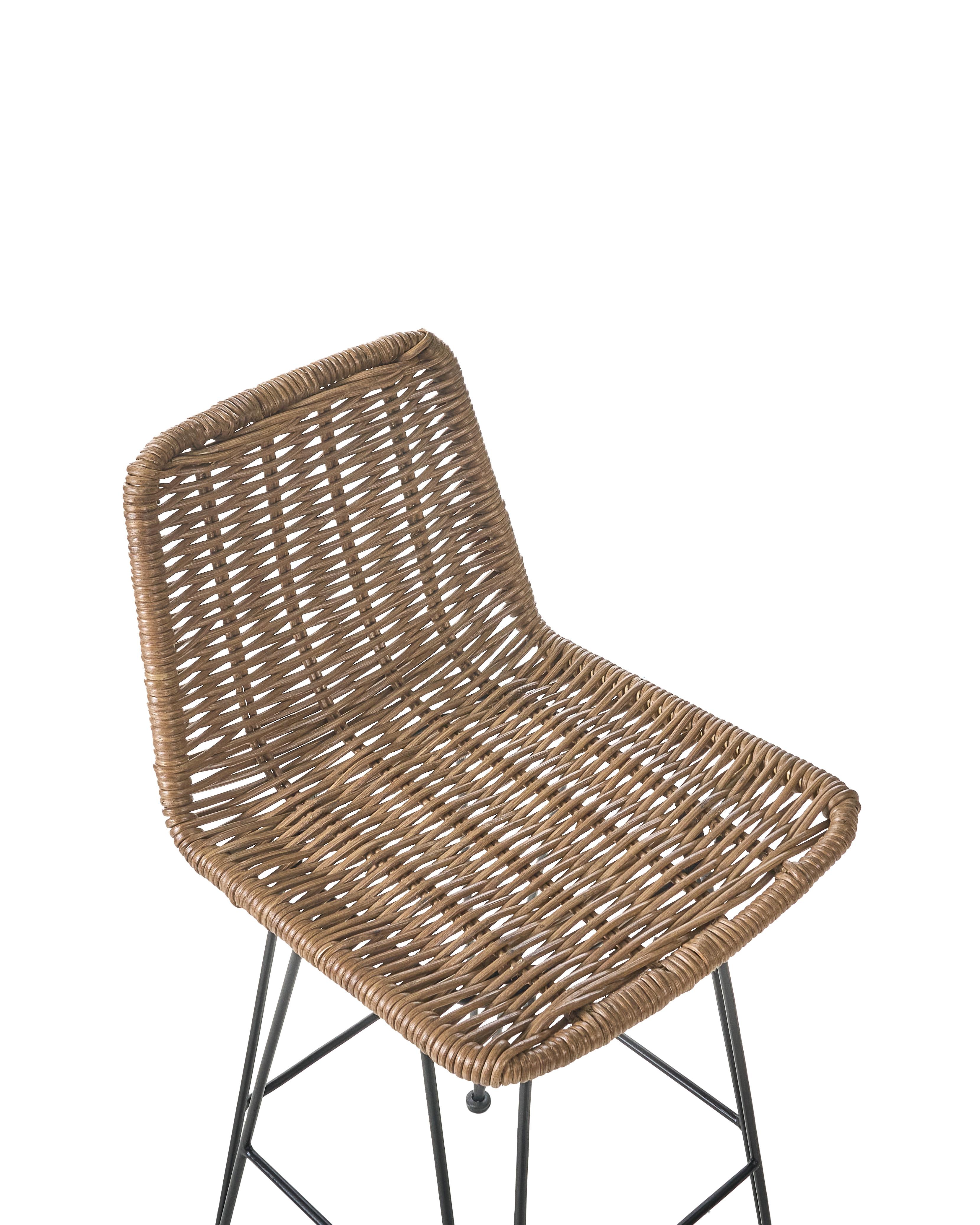 Set van 2 barstoelen CASSITA Rotan Bruin
