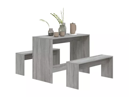 Ensemble à manger 3 pcs Sonoma gris Bois d'ingénierie
