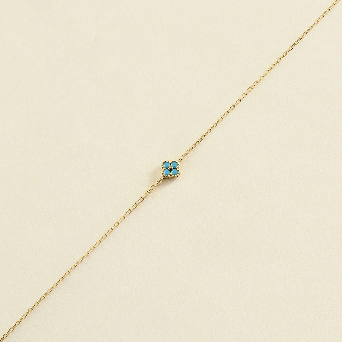 Bracelet Agatha Beloved argent doré fleur bleue