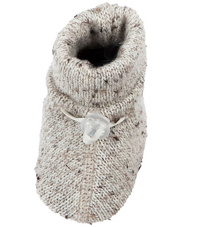 Joha Krabbelschuhe - Strick - Wolle - 2-lagig - Beige
