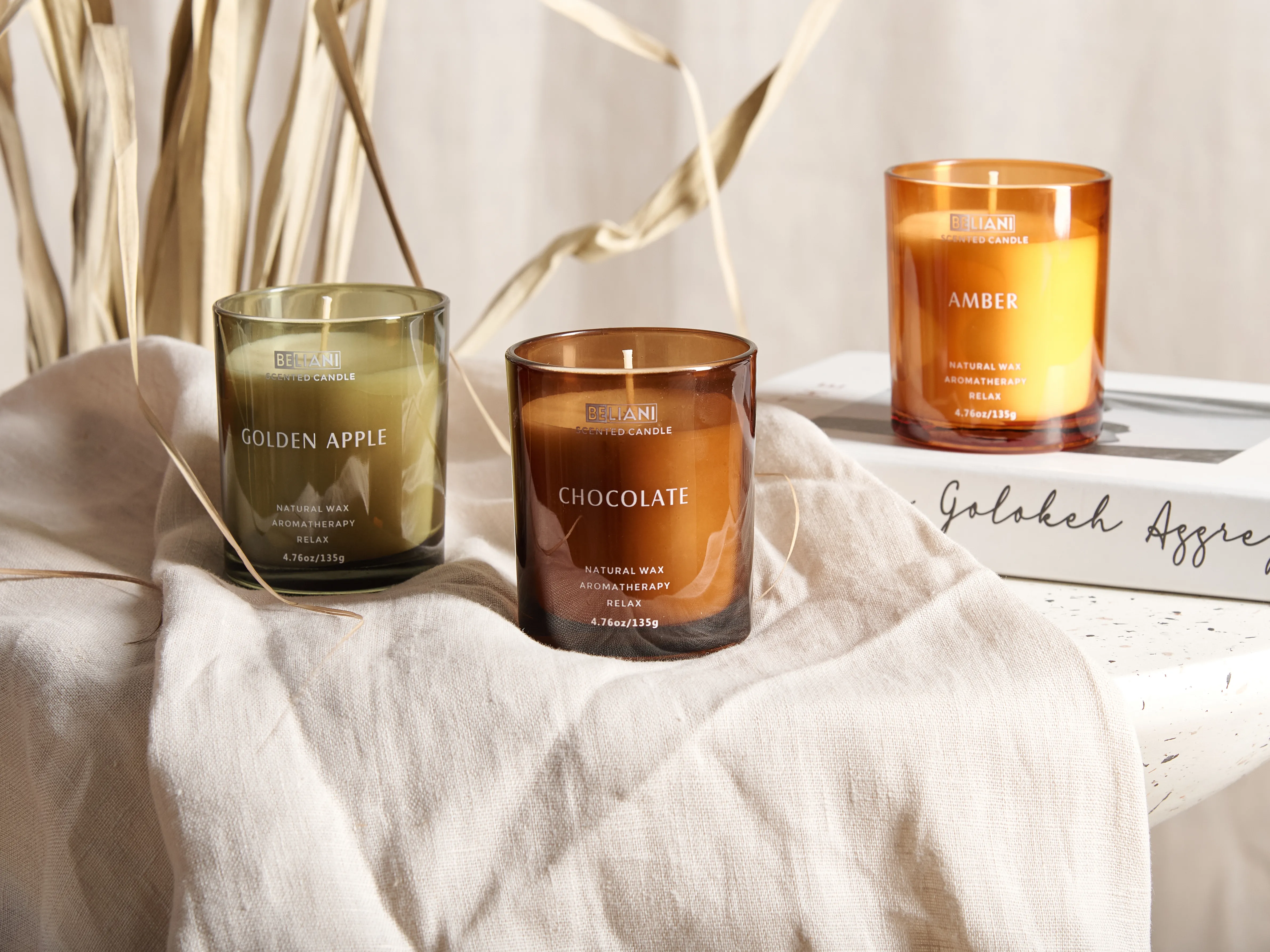 Set van 3 geurkaarsen SHEER JOY Soja wax Fruitige geurnoten Frisse geurnoten