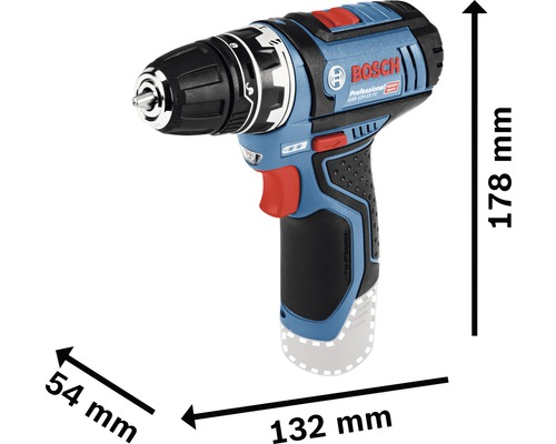 Bosch Professional GSR 12V-15 FC accuboormachine, inclusief 2 accu's (2,0 Ah), 4 opzetstukken en L-BOXX