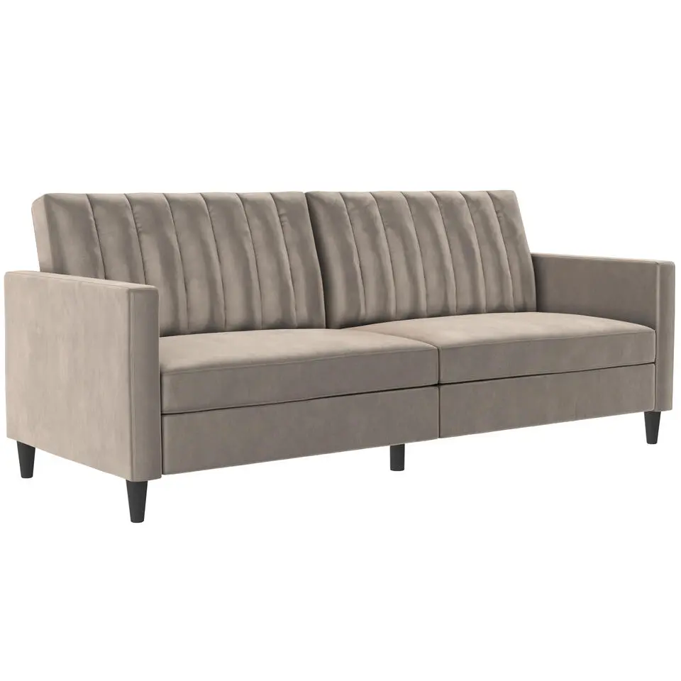 Celine - 3-zits slaapbank in taupe fluweel