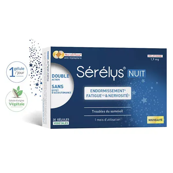 Sérélys Night Melatonina 1,9 ml 30 cápsulas vegetais