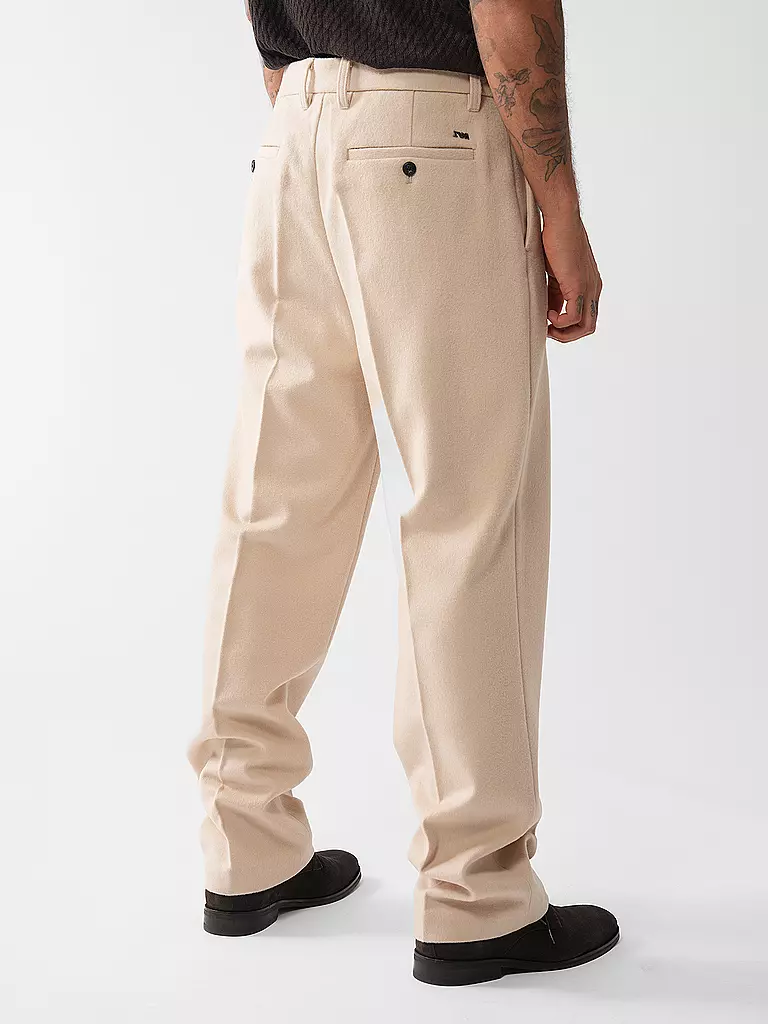 EMPORIO ARMANI Wollhose creme