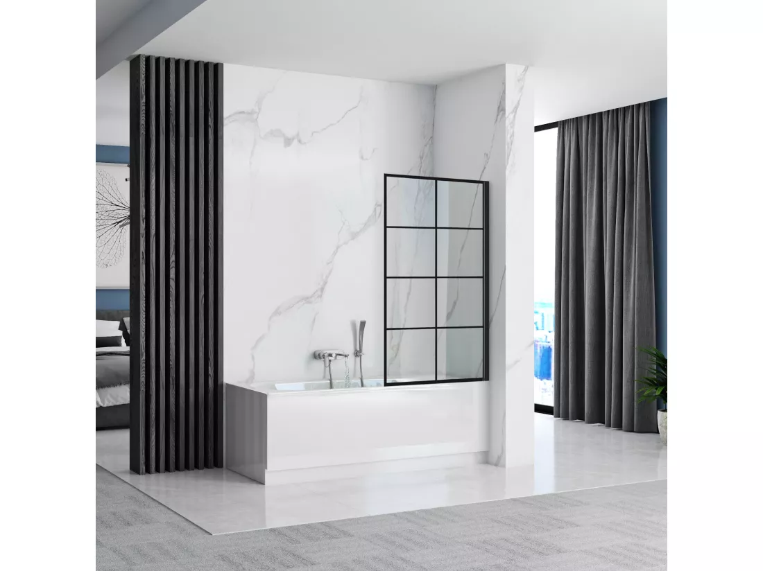 Pare-Baignoire Rea Lagos-1 80 Black