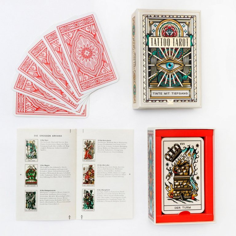 Laurence King Verlag Tatoo Tarot Kartenset