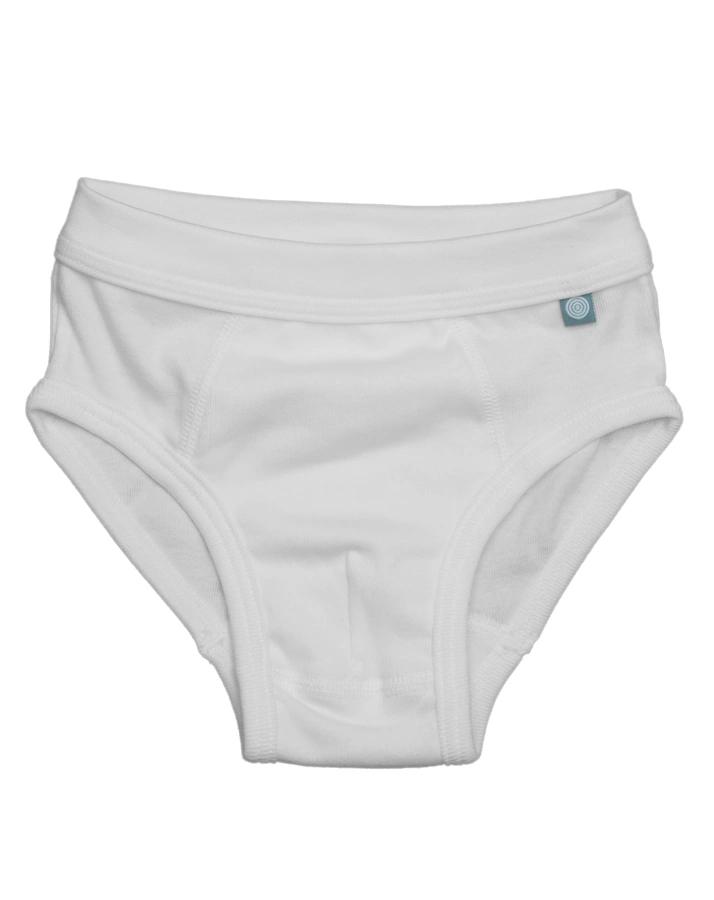 Jungen-Sportslip Feinripp aus Organic Cotton in weiß