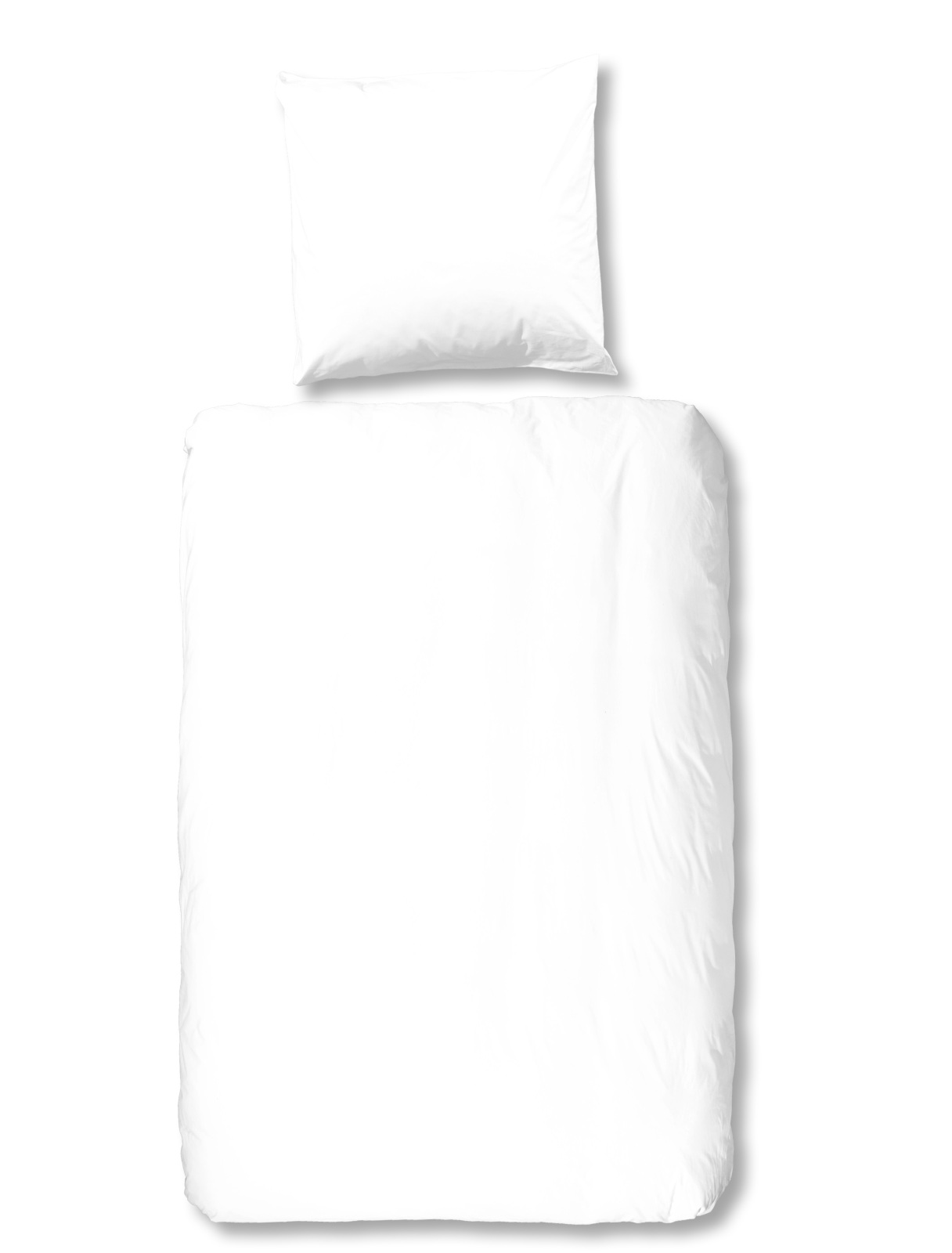 Satin-Bettwäsche - weiß - 135x200 cm
