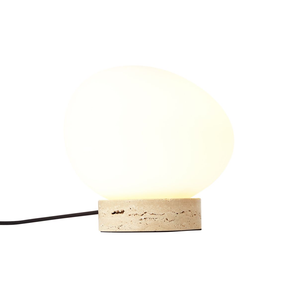Japandi tafellamp beige met opaal glas - Sally