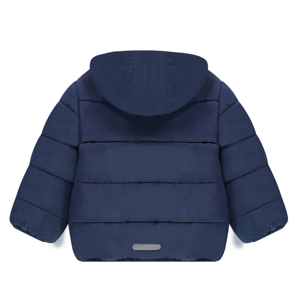 Stains&Stories reversible teddy winterjas blauw/groen/beige