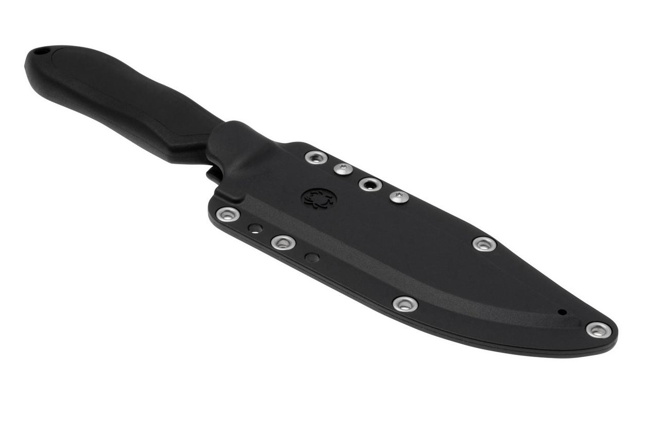 Spyderco Street Bowie Black FB04PBB Black FRN Kraton, vaststaand mes, Fred Perrin design