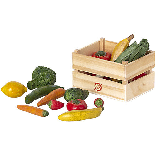 Maileg poppenhuis kistje met groente en fruit - 4,5 cm