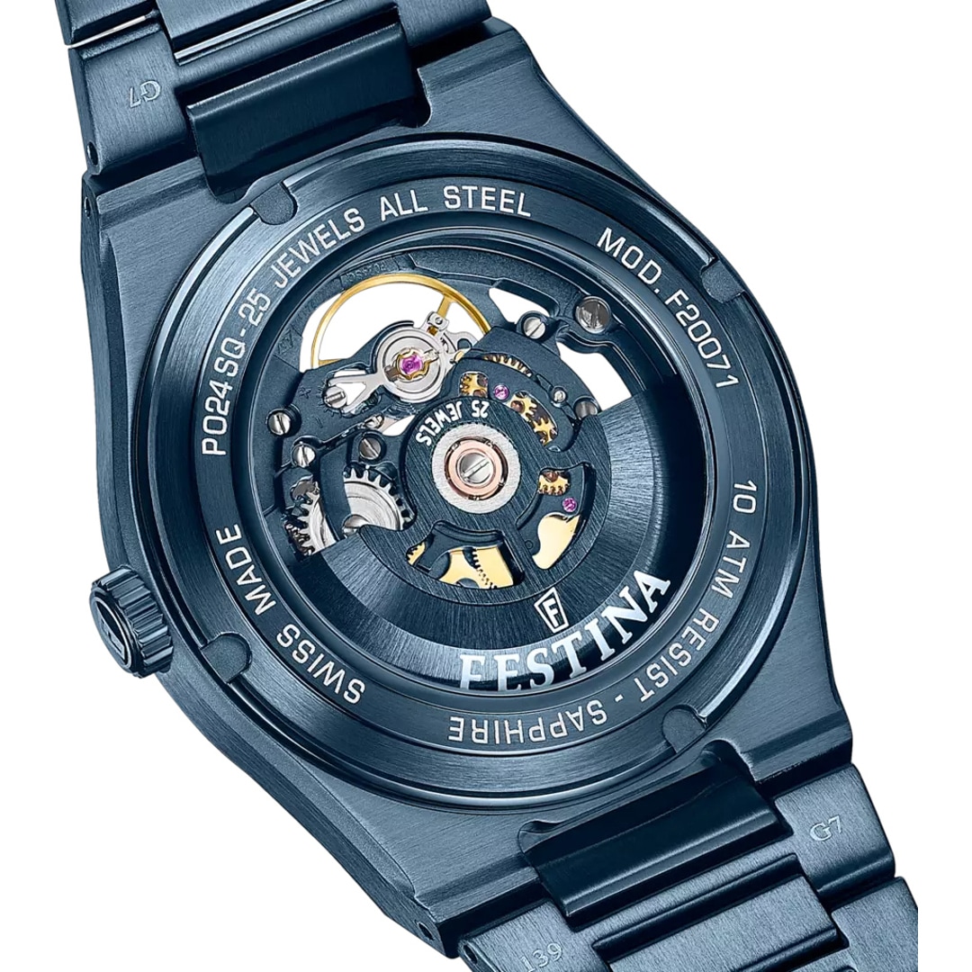 Festina Swiss Rivé Skeleton Blau